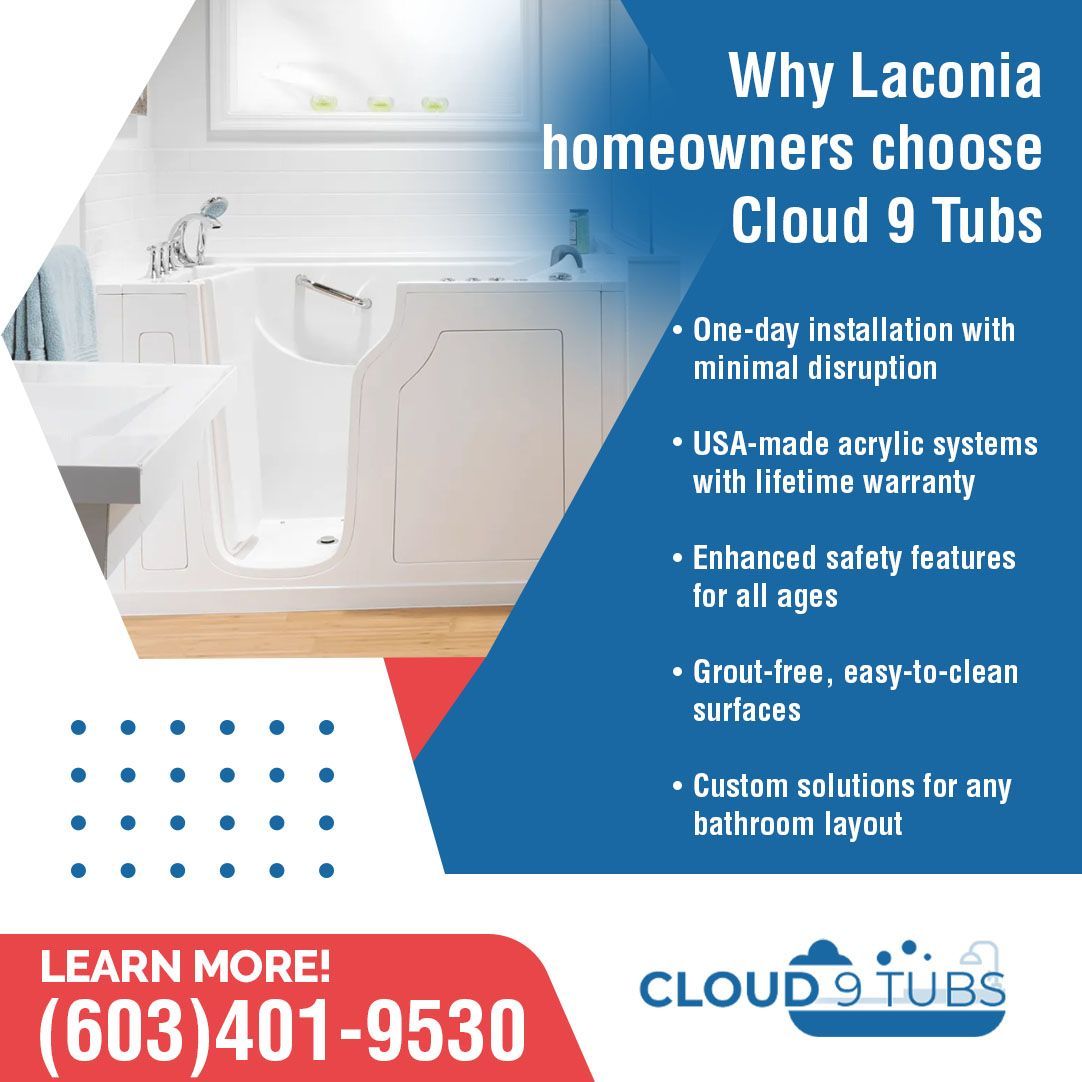 walk-in shower installations in Laconia, NH