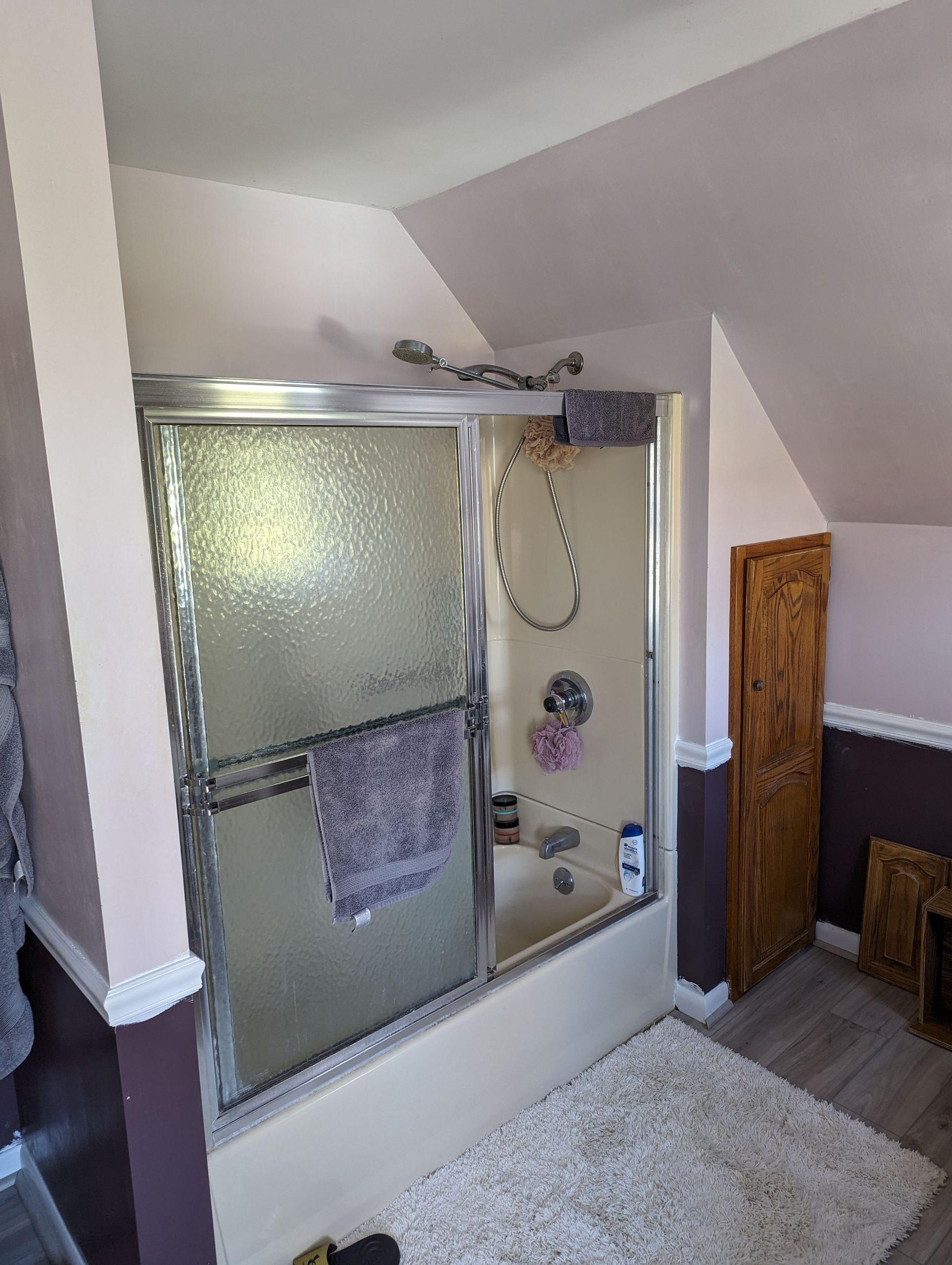 One Day Shower Installation of a tub to shower conversion in Manchester New Hampshire before image