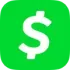 Cash App logo: white dollar sign on a green square background.