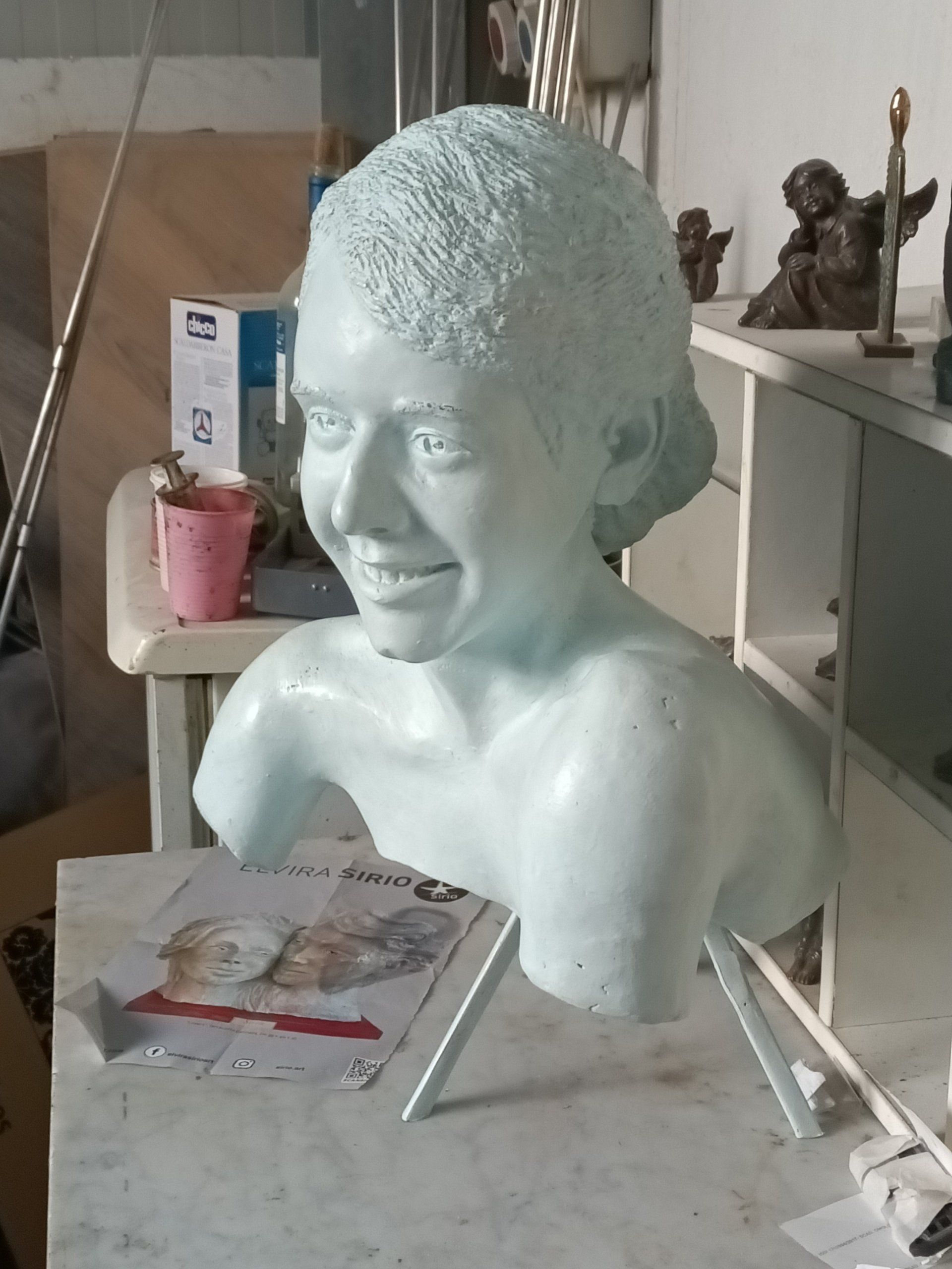 opera scultorea in patina bianca Fonderia Paoletti