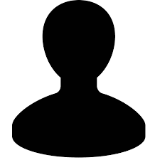 Silhouette of a person with a rounded head and shoulders, in solid black against a white background.