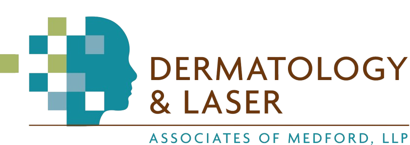 A logo for dermatology and laser associates of medford llp
