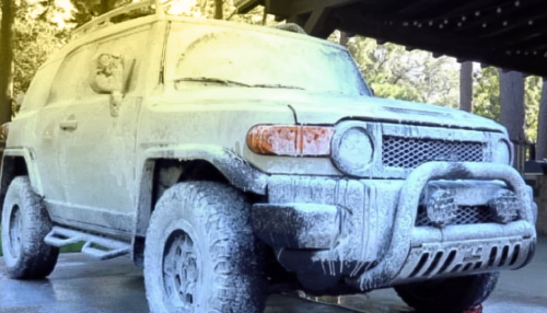 Vehicle receiving express detail for auto detailing in Riverside, CA | The Recon Garage