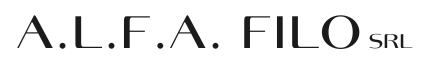 il logo alfa filo srl è su sfondo bianco