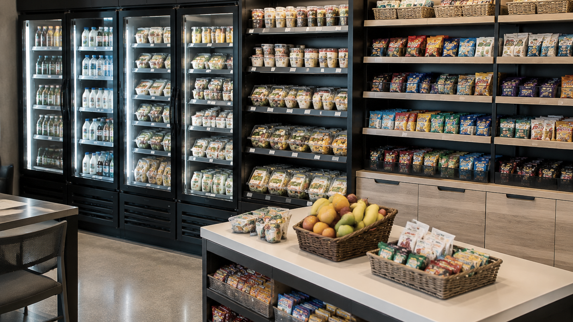 fresh food choices in a micro-market