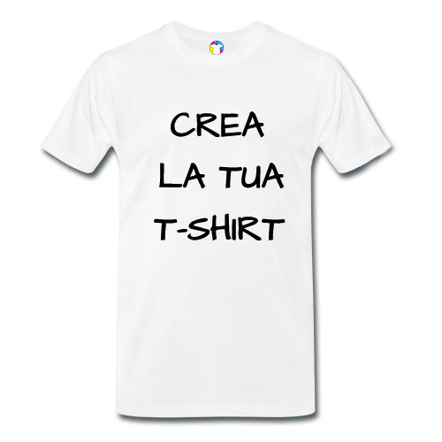 Una semplice maglietta bianca con stilizzazione grafica