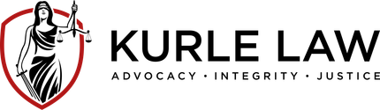 The logo for kurle law advocates integrity and justice.