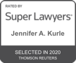 A badge for super lawyers jennifer a. kurle selected in 2020.