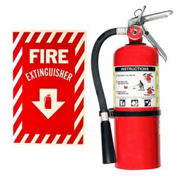 Fire Extinguisher and Sign