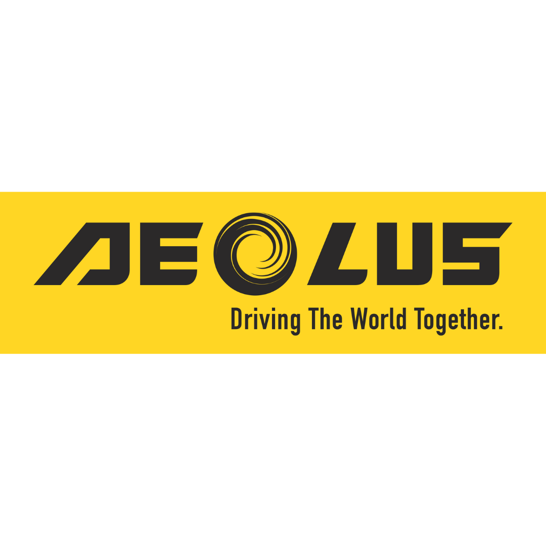 A yellow sign that says aeolus driving the world together