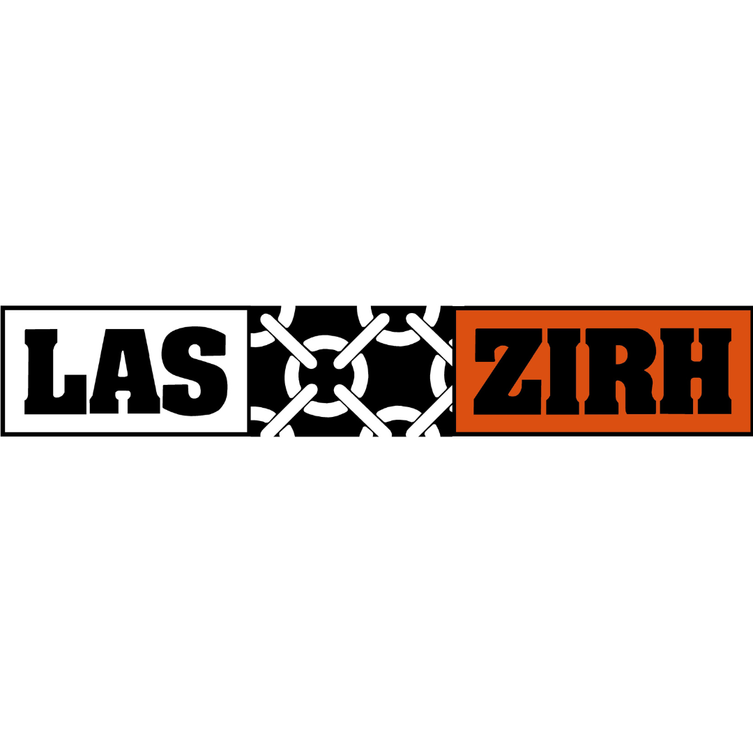 A logo for a company called las zirh on a white background.