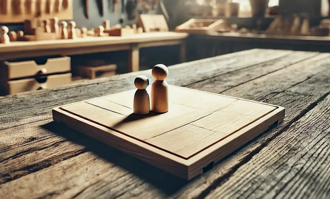 Einzelsupervision Berlin Wilmersdorf - zwei Holzfiguren symbolisieren einen Beratungsprozess