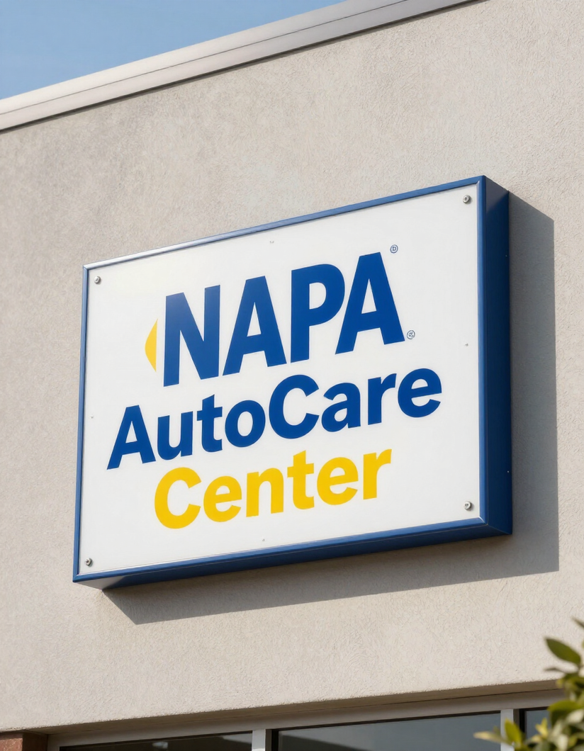 NAPA AutoCare Center certification signage at Bundy's