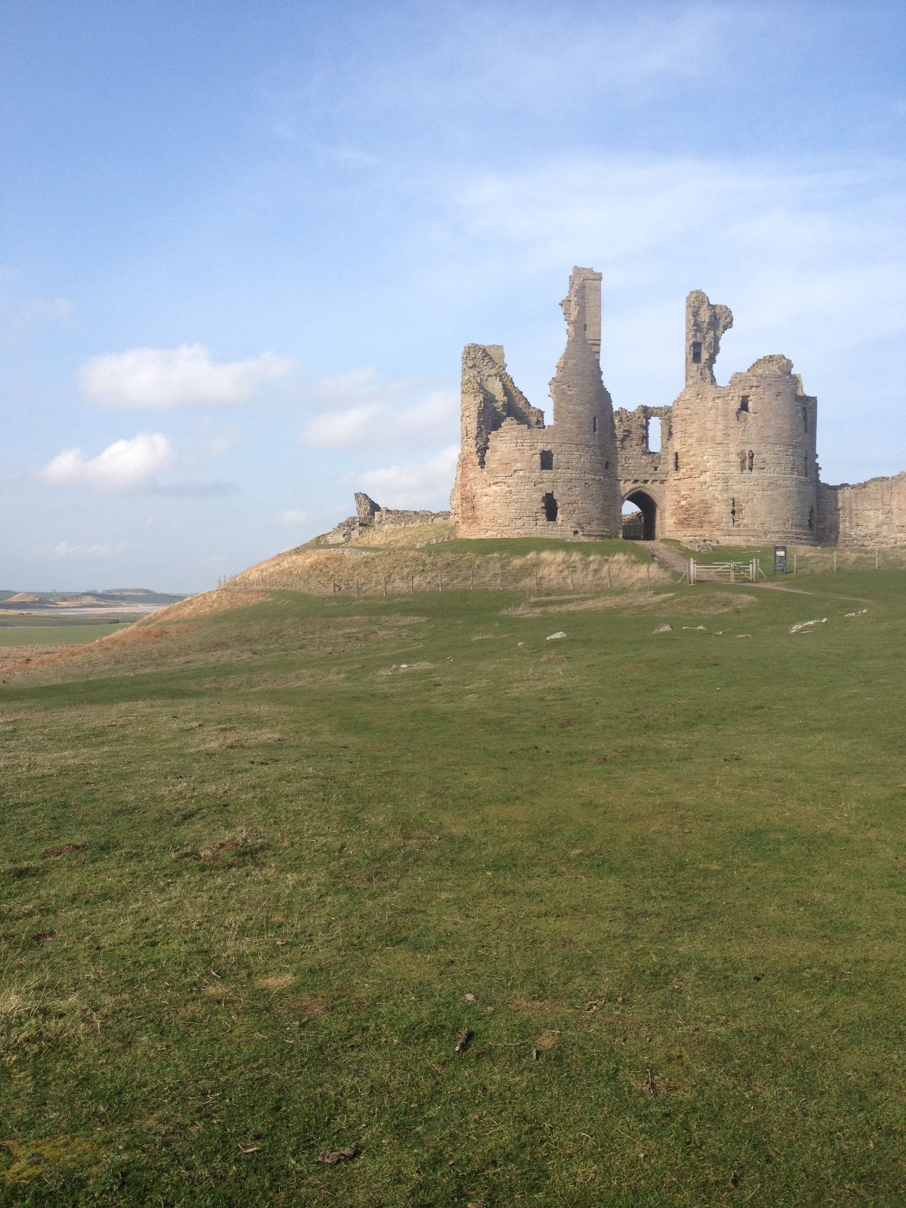 Dunstanburgh castle in Northumberland.