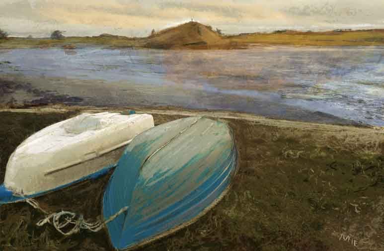 Alnmouth pastel by MiE Fielding. From the book 'The Sound of a Landscape:The Northumberland coast in art, sound and poetry. Alnmouth pastel by MiE Fielding. From the book 'The Sound of a Landscape:The Northumberland coast in art, sound and poetry.