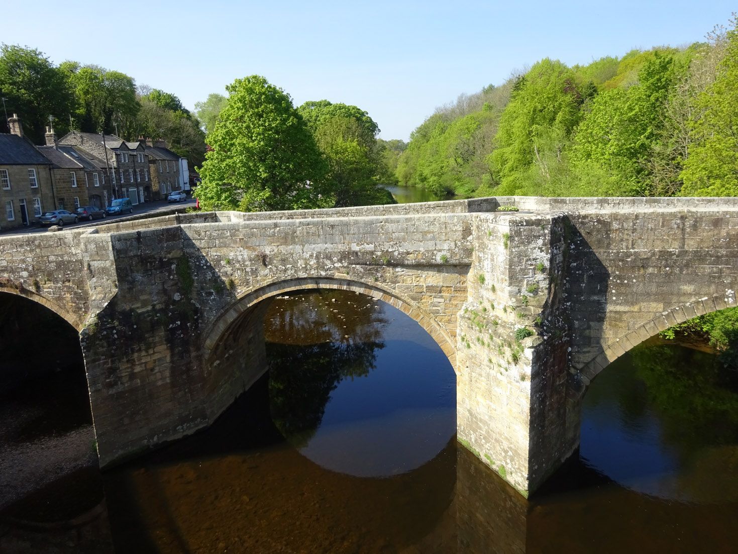 Grade two listed stone bridge over The River Coquet joining the villages of Felton and West Thirston. Grade two listed stone bridge over The River Coquet joining the villages of Felton and West Thirston.
