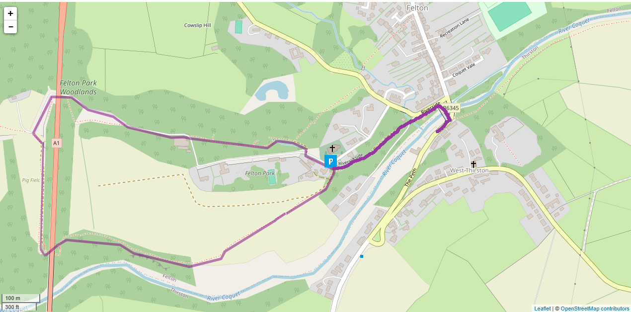 Our Bird song route. Our bird song route