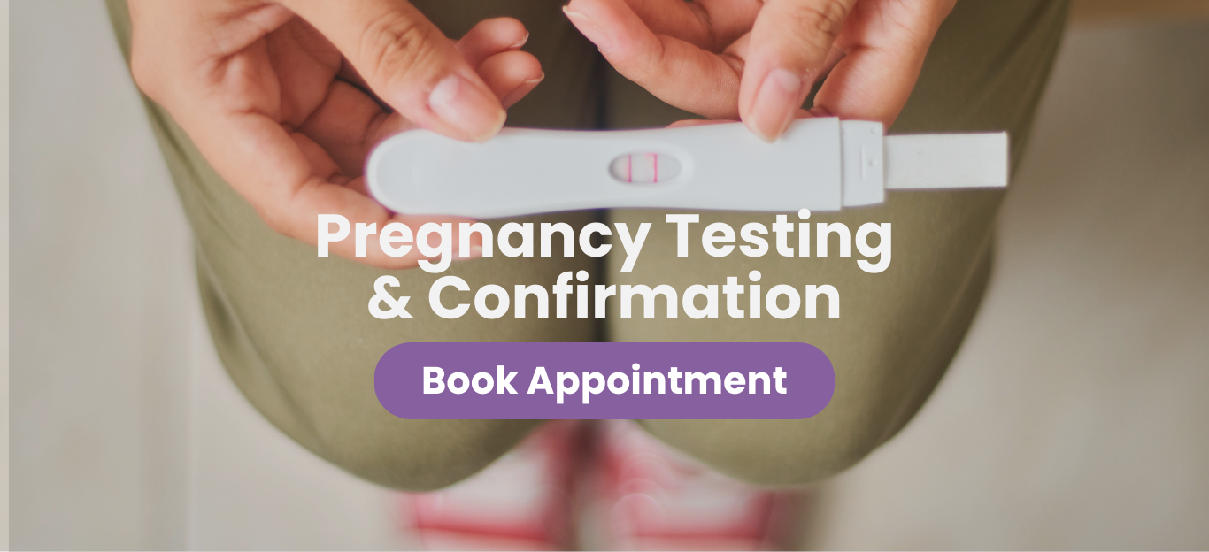 Open Arms Pregnancy Clinic pregnancy testing page banner