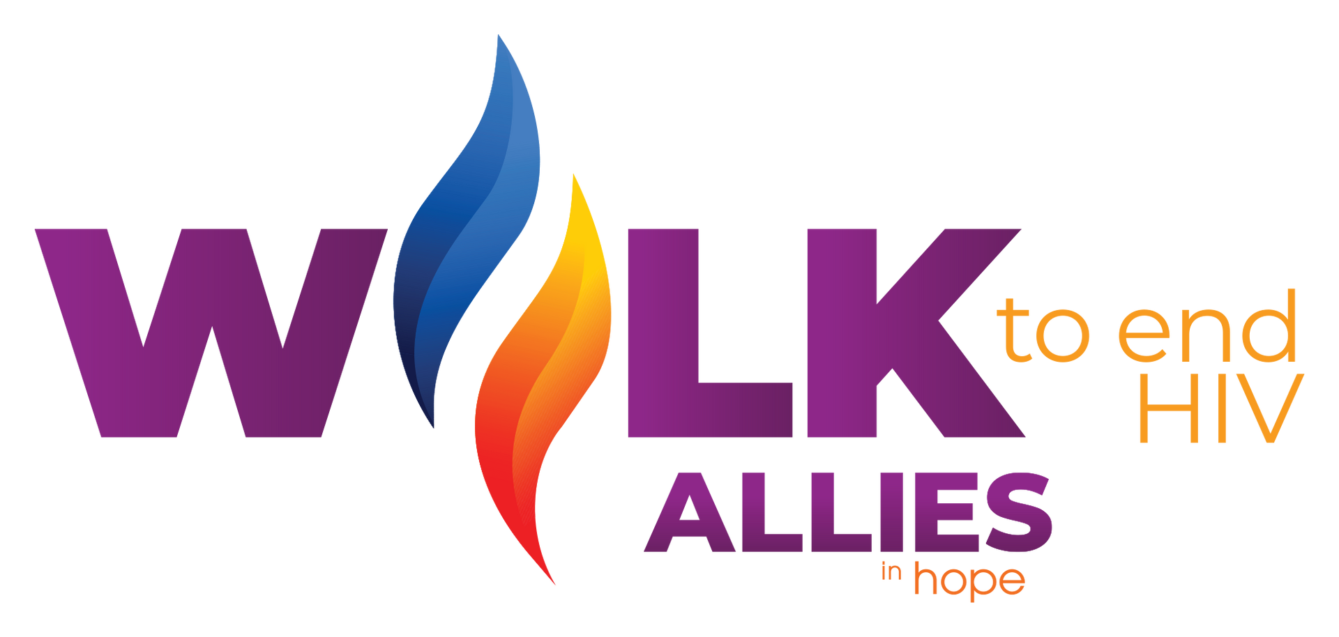 The logo for the 35th walk to end hiv allies