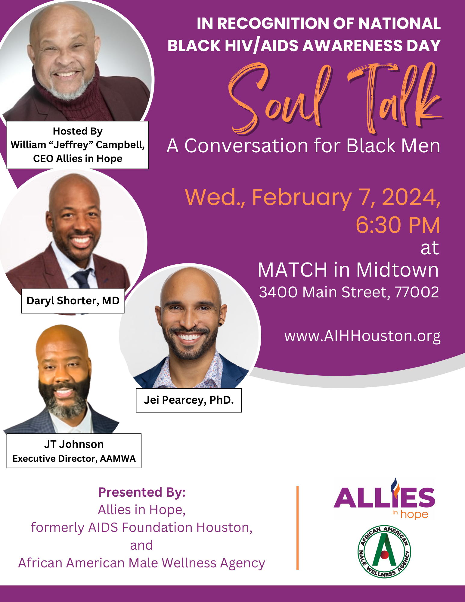 A poster for a soul talk on national black hiv / aids awareness day