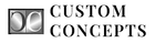 Custom Concepts logo with stylized gray CC icon and black text on white background