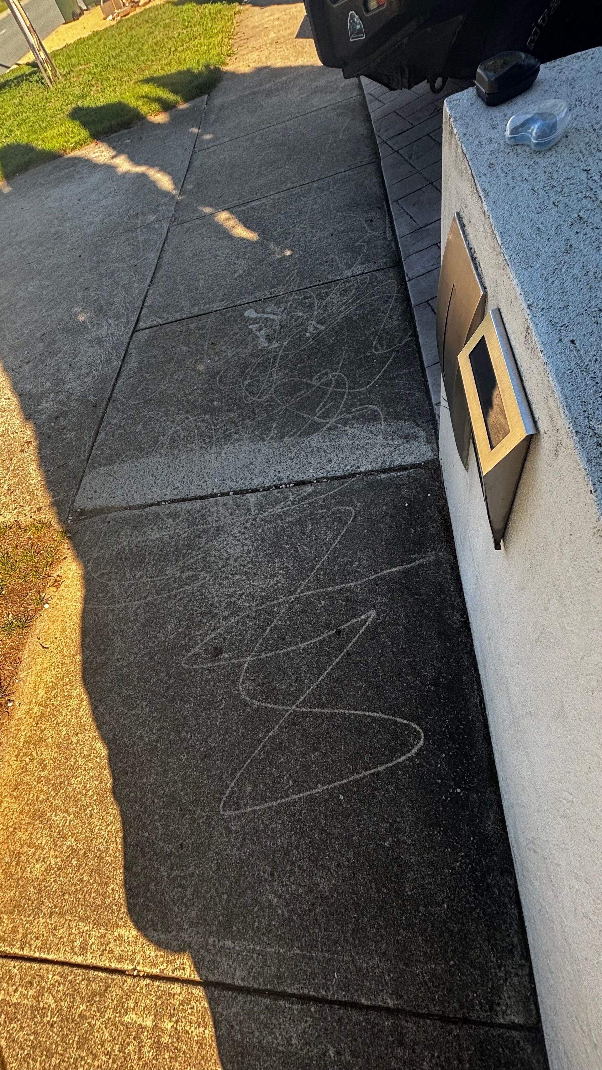 Vertical View of a Concrete Sidewalk — Pressure Perfect Cleaning Solutions in Queanbeyan, NSW