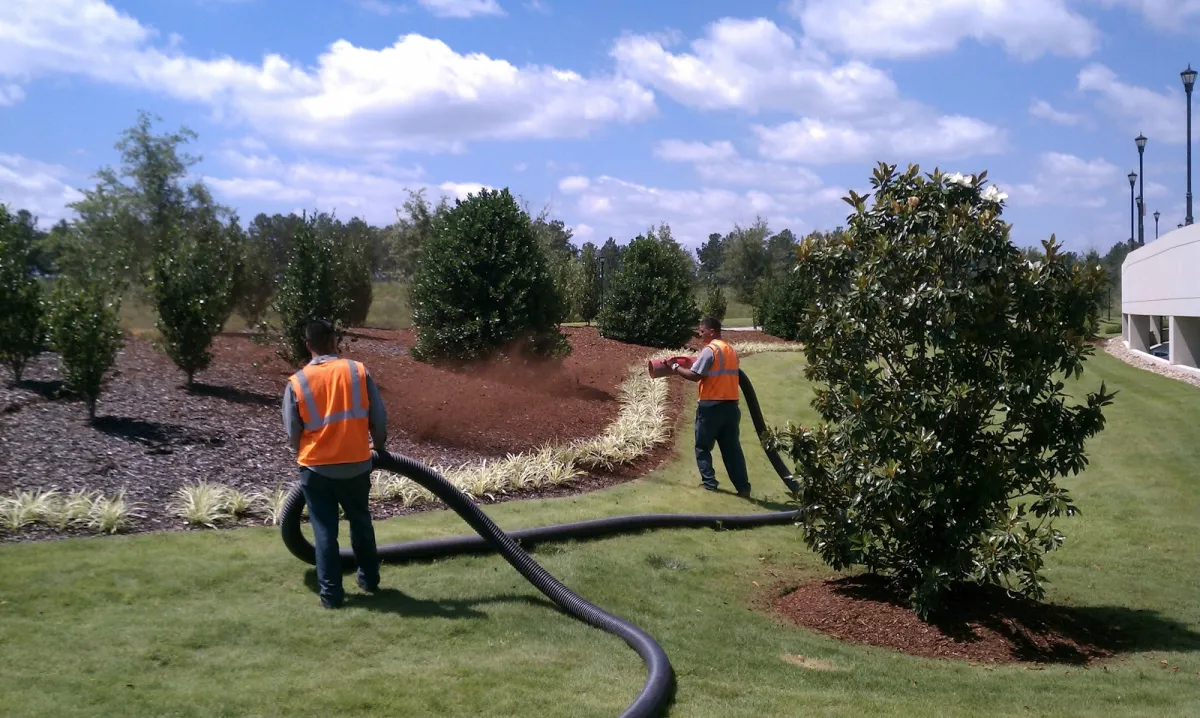 Mulch Blowing in the Charlotte NC Area Mulch Max