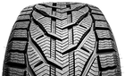 Close-up of a black car tire with a detailed winter tread pattern | European Autowerks – Virginia Beach