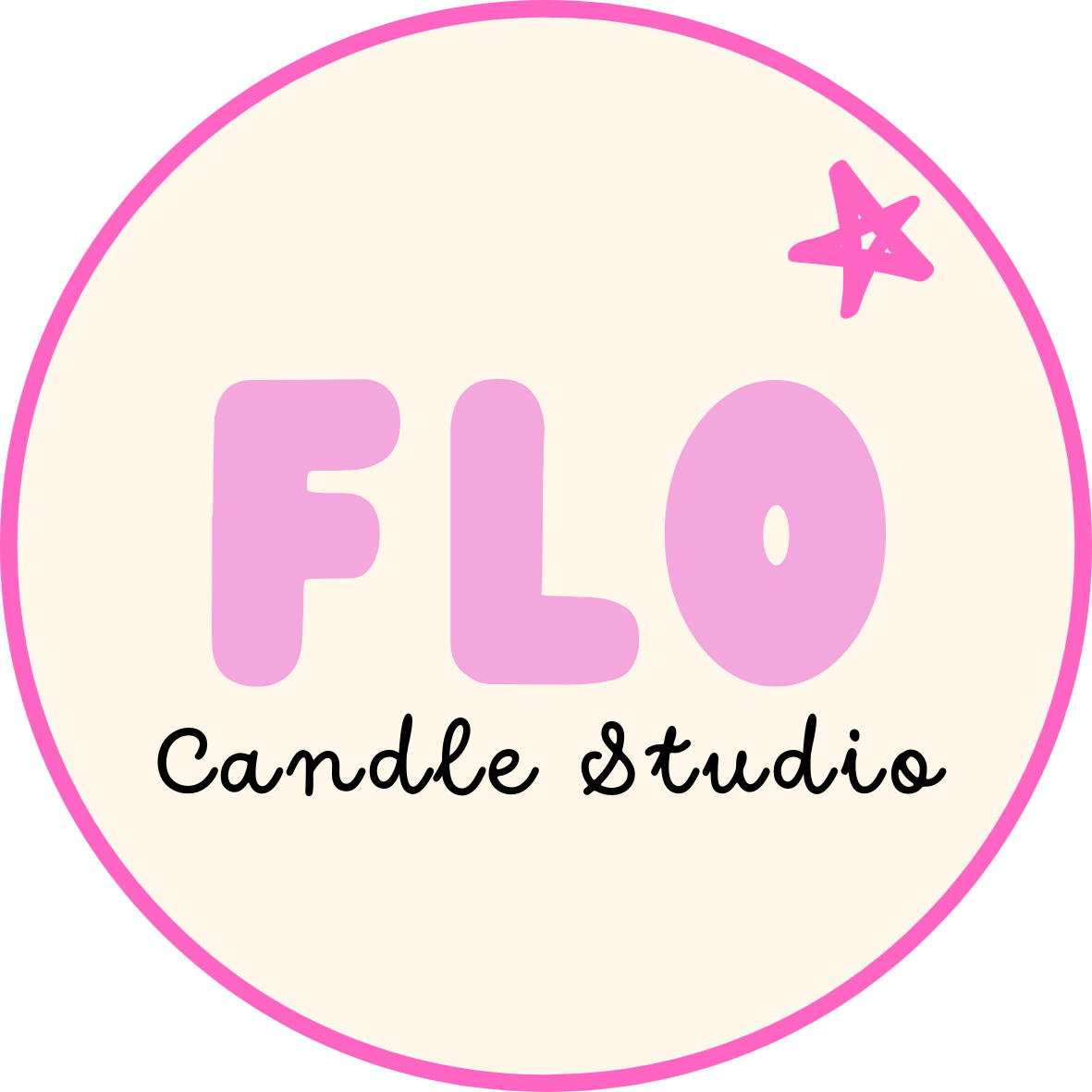 Logo voor FLO Candle Studio met de tekst