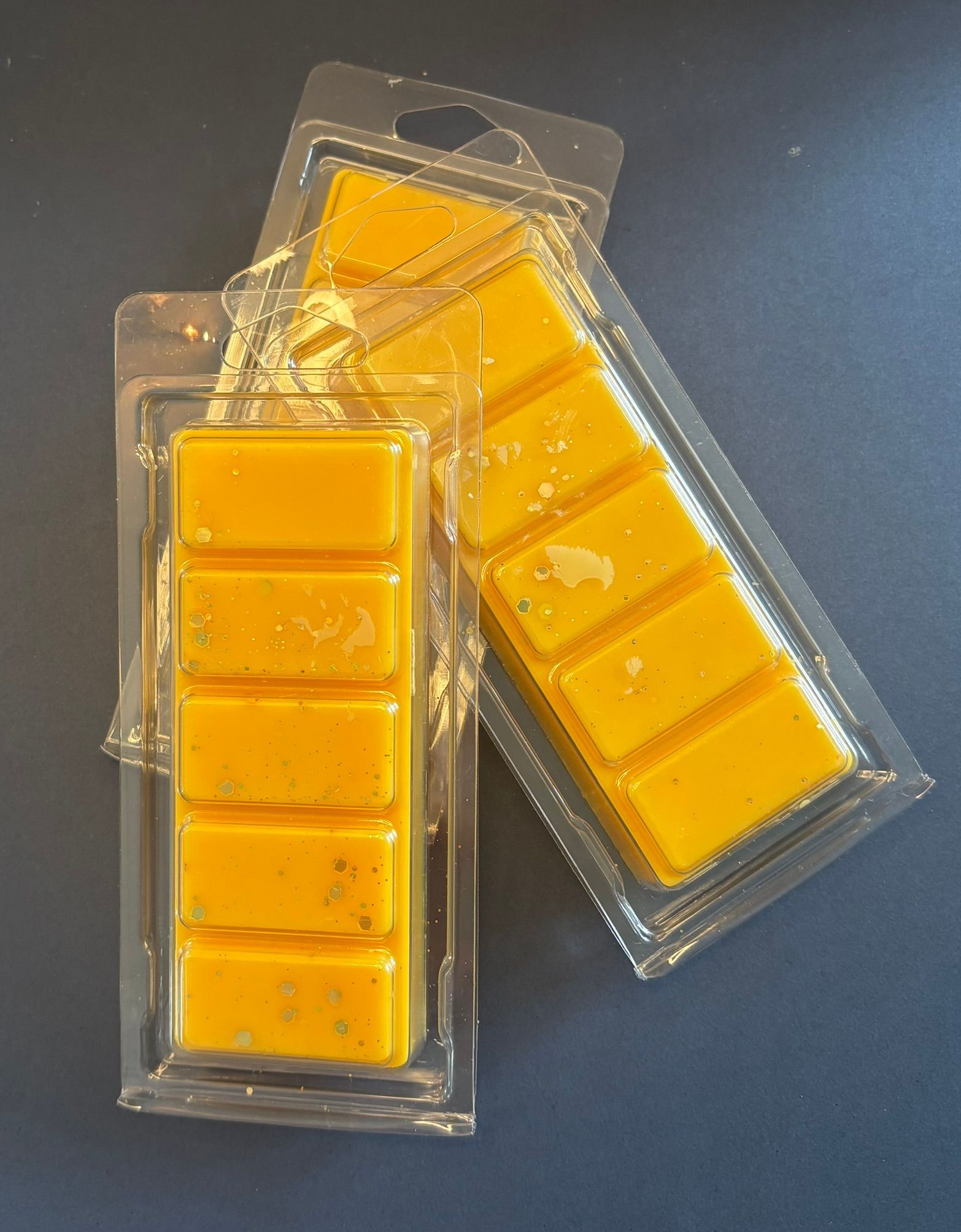 Drie clamshells met gele Lemon Meringue waxmelts