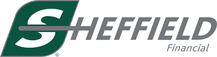 Sheffield Financial logo in green and gray with stylized italic text