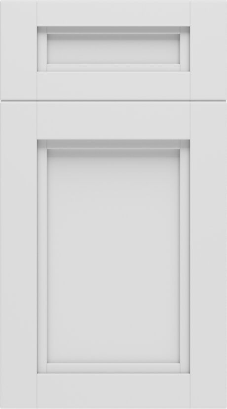 White paneled door with a small rectangular window at the top.
