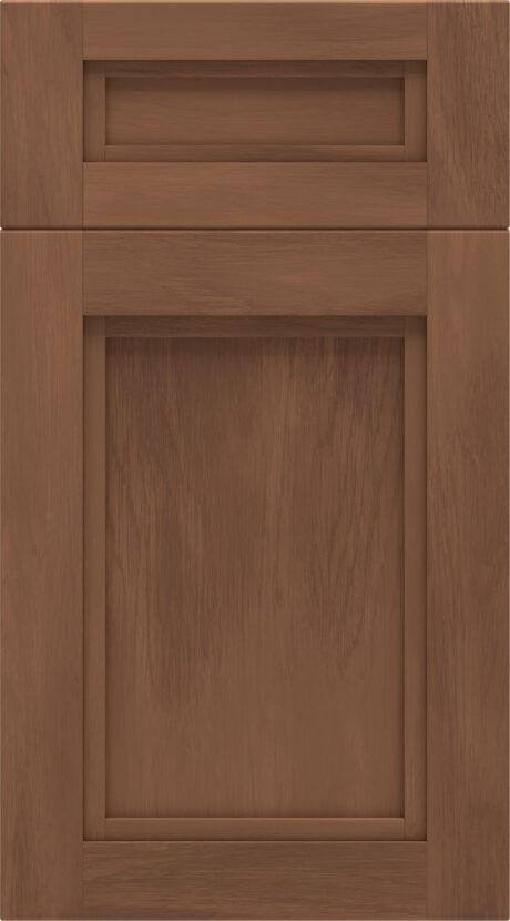 Wooden cabinet door with a recessed panel and small top drawer