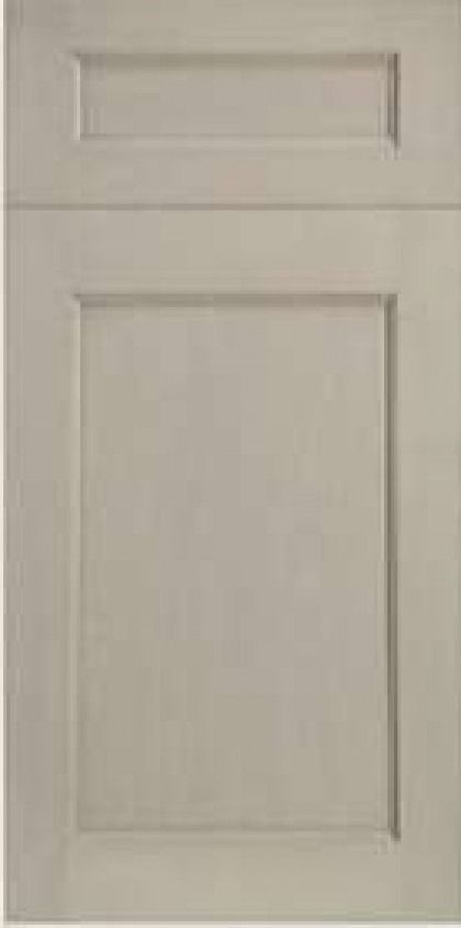 Closed white paneled door with a small rectangular inset near the top and a larger center panel