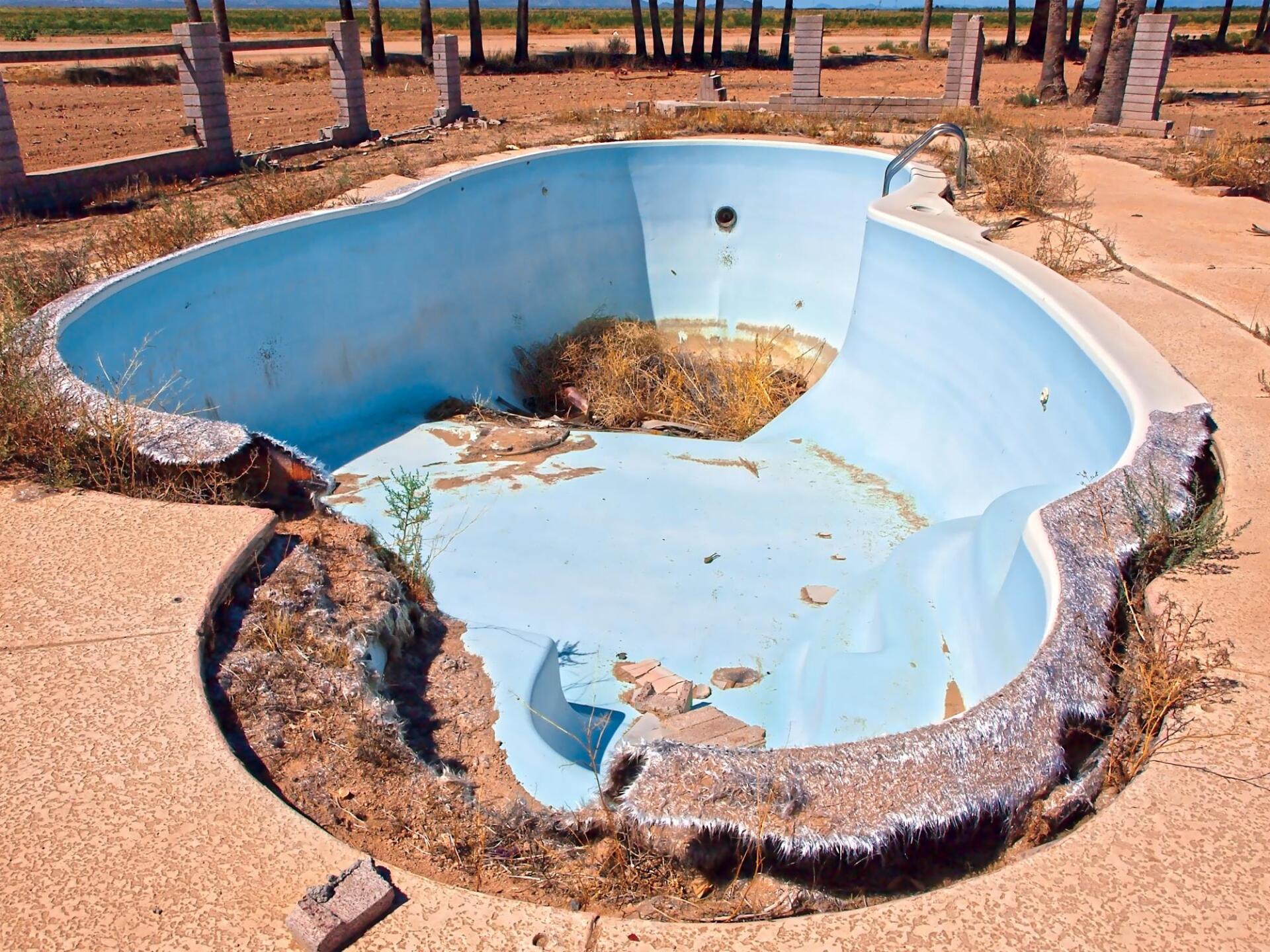 under renovating swimming pool