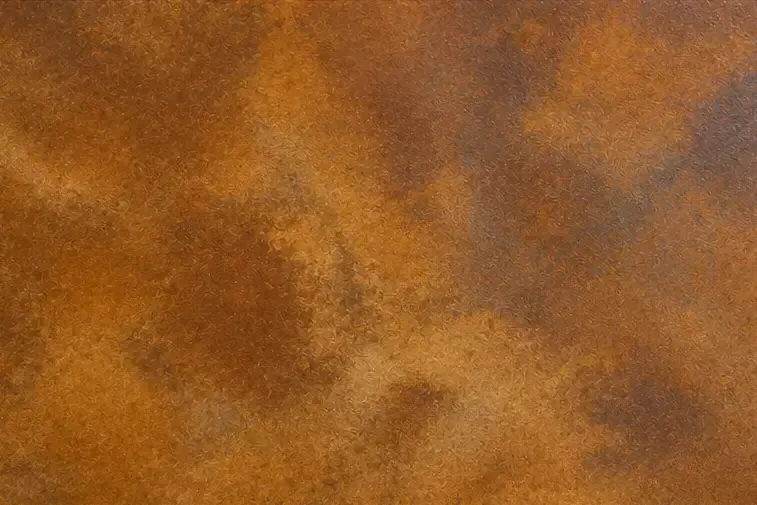 Acid staining example close-up