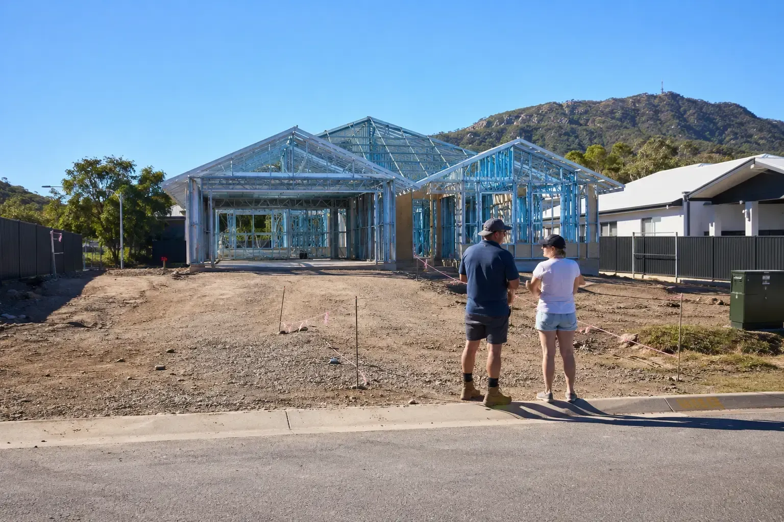 Quoting a driveway, paths and other concrete work for this new build in Townsville