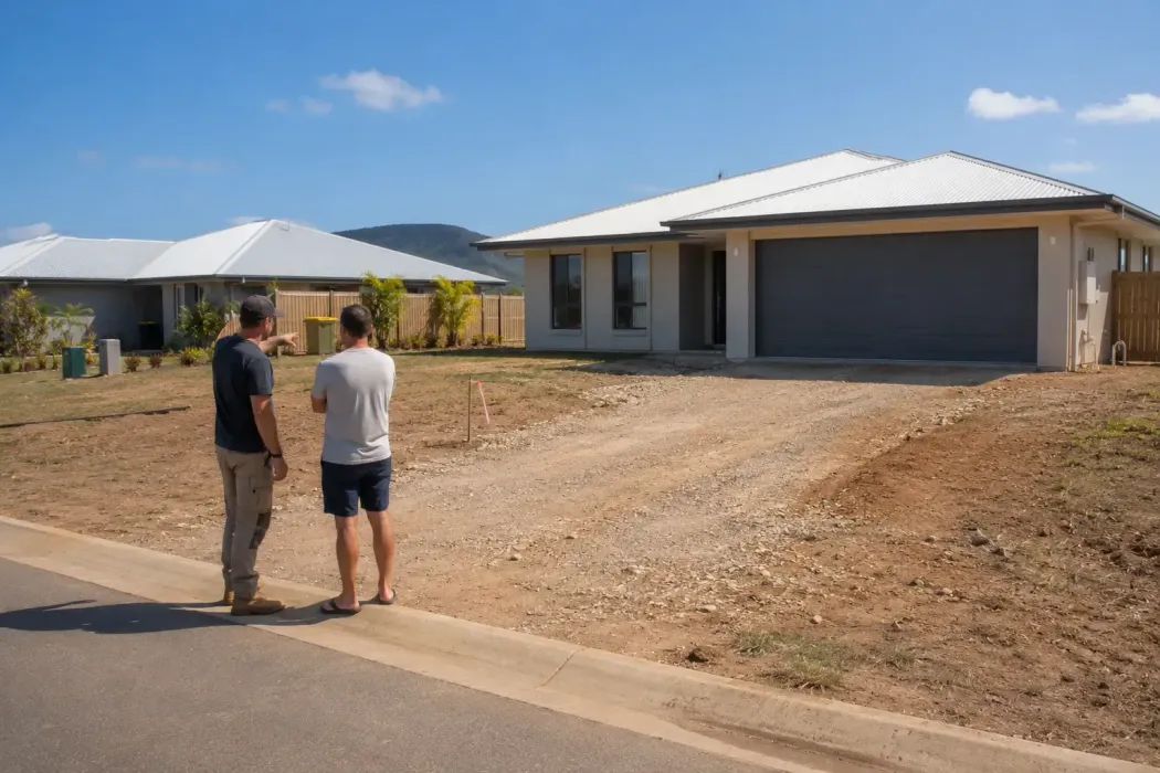 Quoting a new driveway for a new home in Mount Low, Townsville