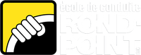 Un logo jaune et noir avec une main tenant un tuyau.