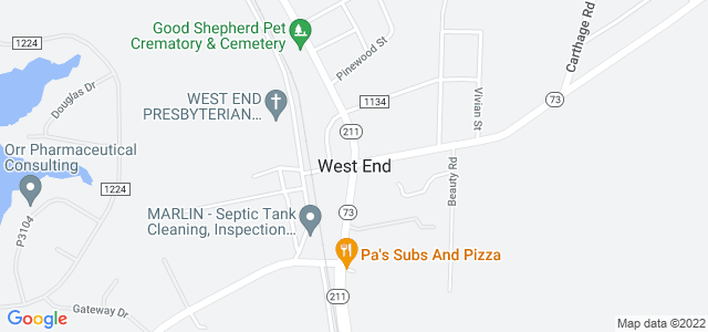 Map of business location