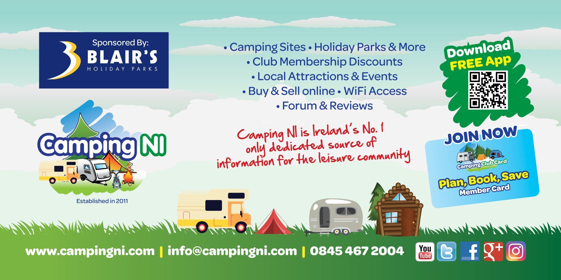 Blairs Holiday Park Main Sponsor of CampingNI 2023 Blairs Holiday Park Main Sponsor of CampingNI 2023