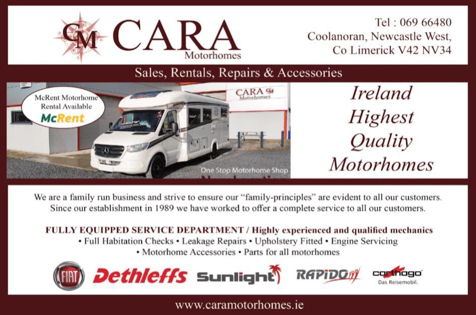 Cara Motorhomes Ireland Camping Club Card by CampingNI