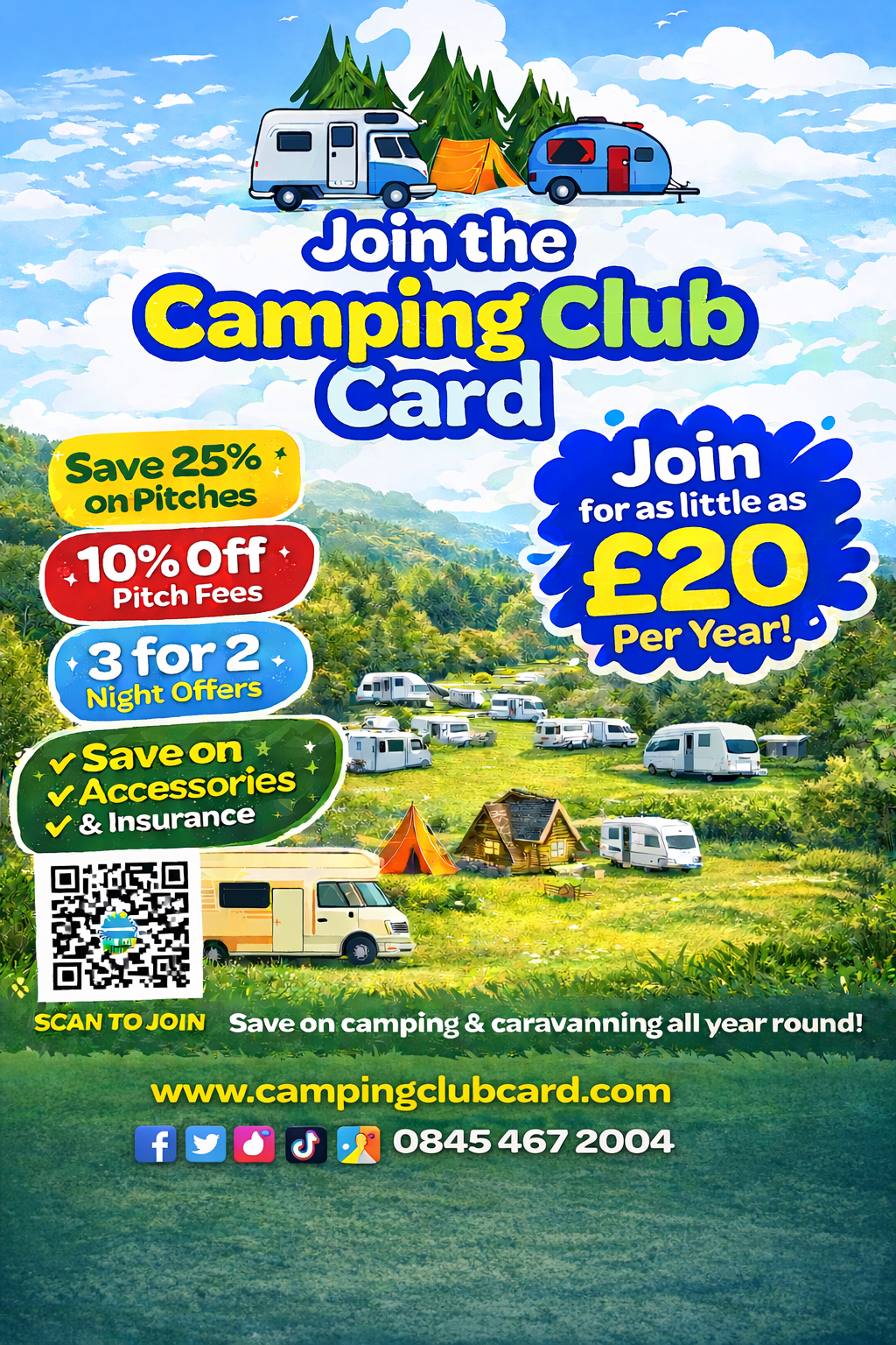 Join the Camping Club Card & Save All Year Round