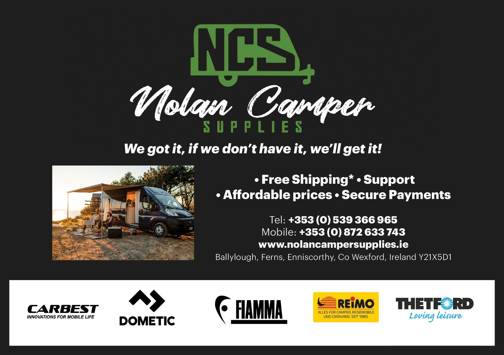 Nolan Camper Supplies - Camping Club Card by CampingNI Nolan Camper Supplies - Camping Club Card by CampingNI