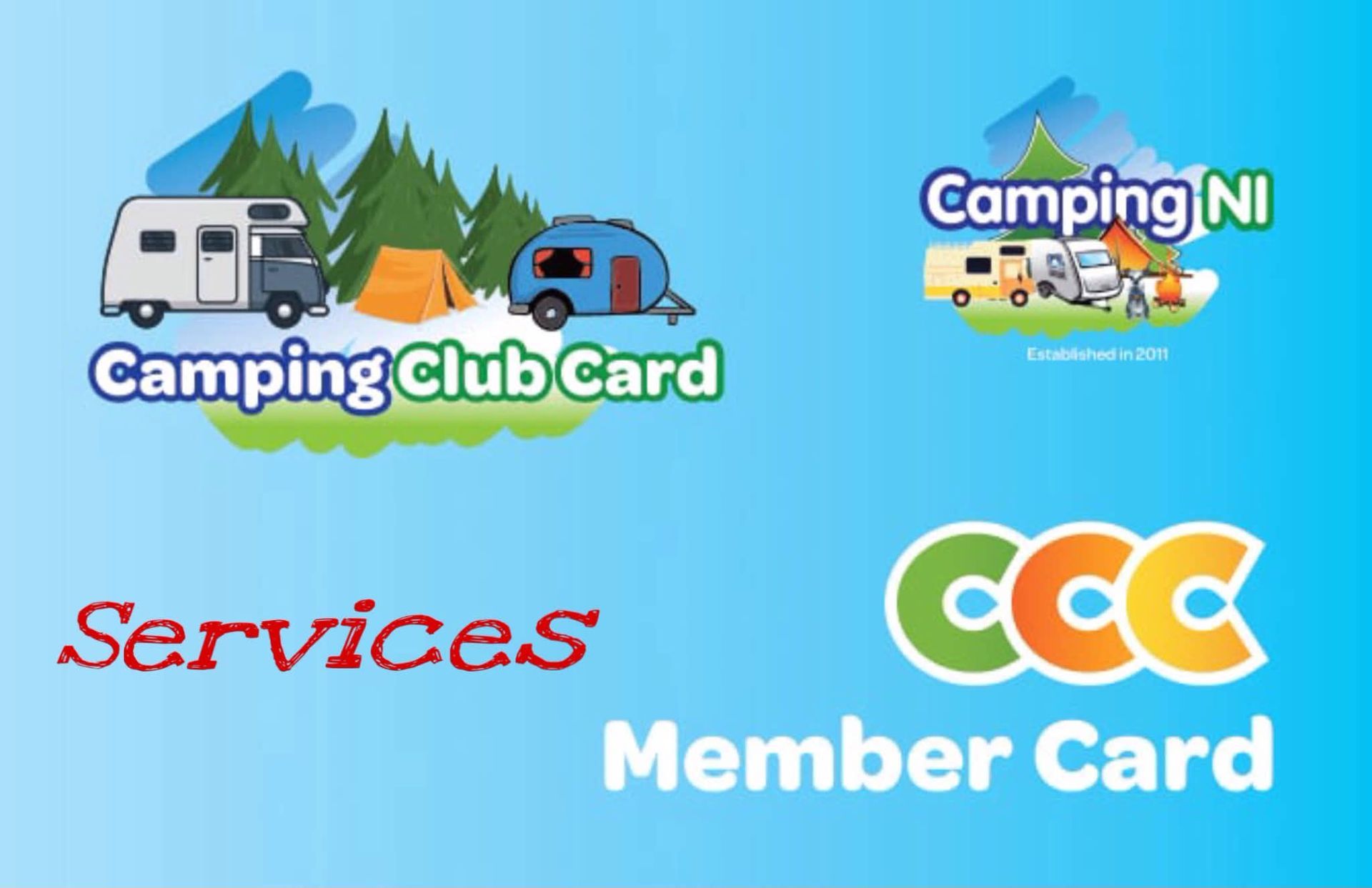 Club discounts on services & accessories CampingNI Club discounts on services Camping Club Card by CampingNI