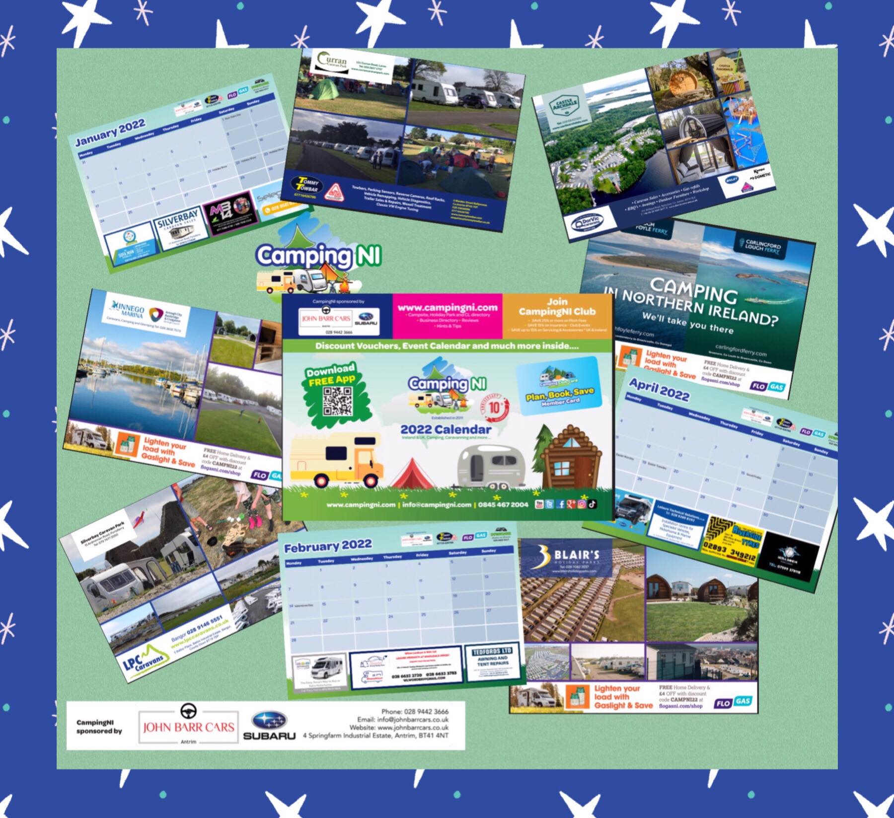 CampingNI 2022 calendar