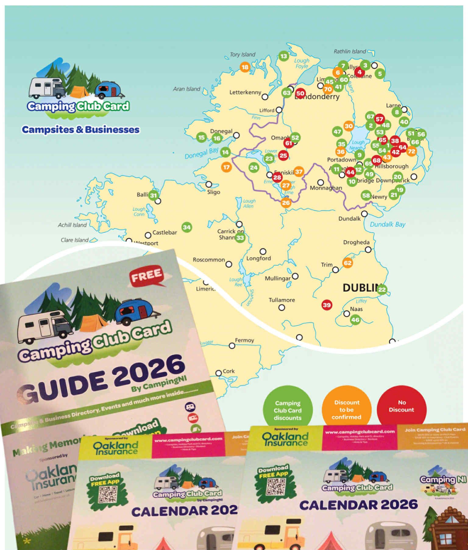 Camping Club Card by CampingNI 2026 Guide & Calendar Camping Club Card by CampingNI 2026 Guide & Calendar