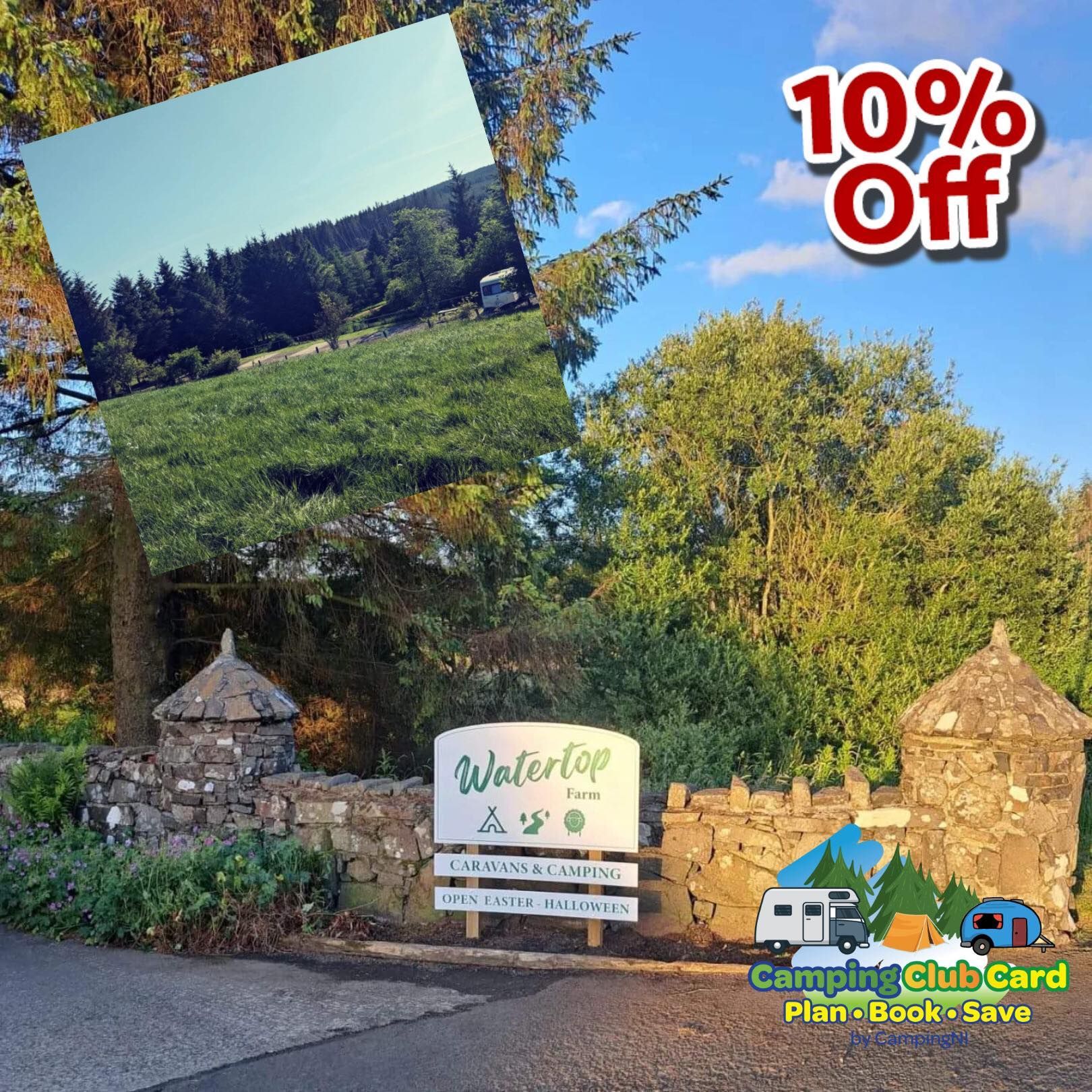 Watertop Farm Campsite Camping Club Card by CampingNI members discount