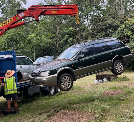 Cars Being Collected From Farm — H & H Metal Recycling In Kunda Park, QLD
