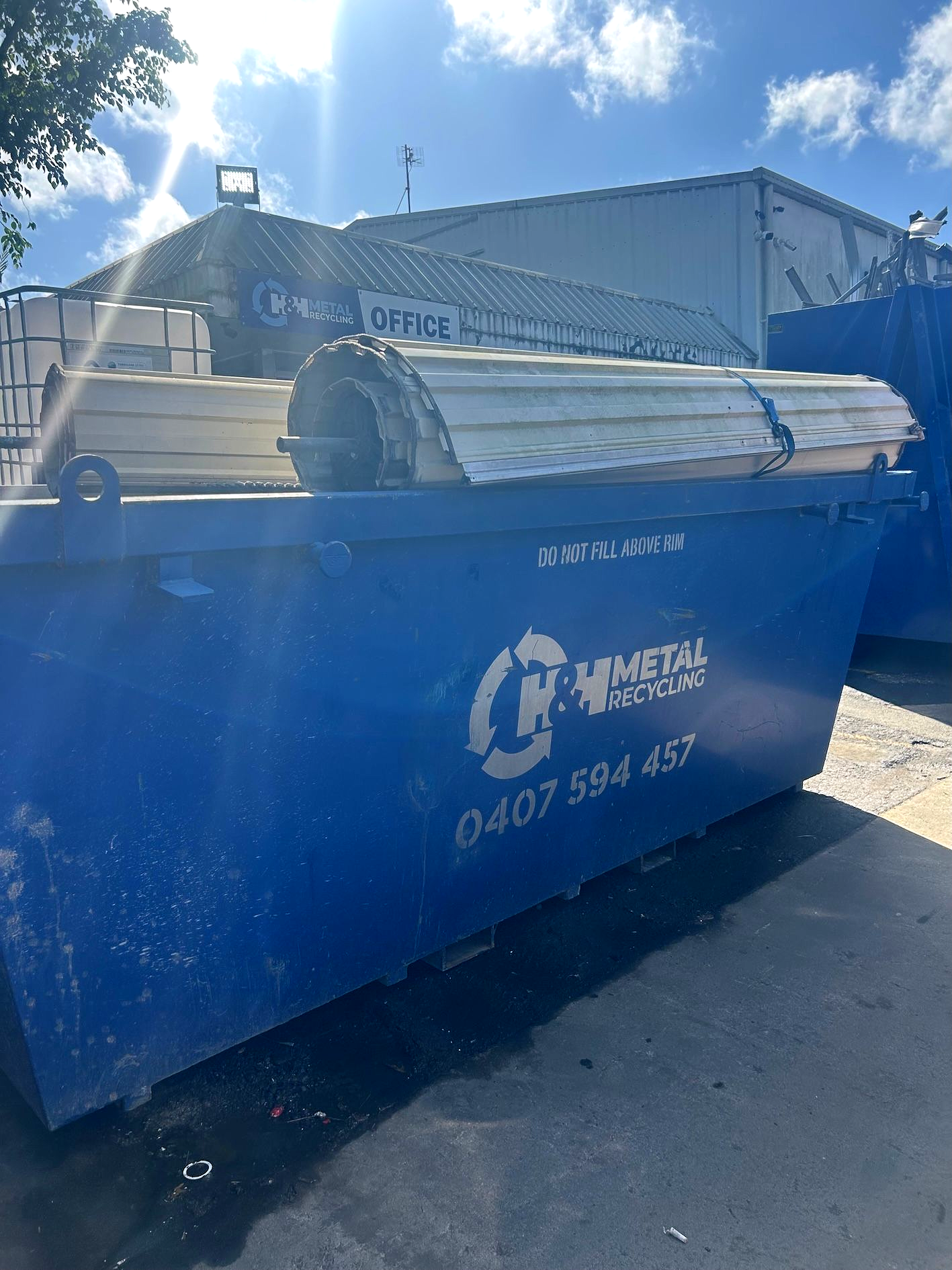 Skip Bin Full Of Metal Waste — H & H Metal Recycling In Kunda Park, QLD